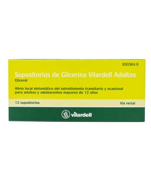SUPOSITORIOS GLICERINA VILARDELL ADULTOS 12 SUPOSITORIOS (BLISTER)