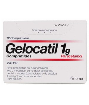 GELOCATIL 1 G 12 COMPRIMIDOS (TIRAS)